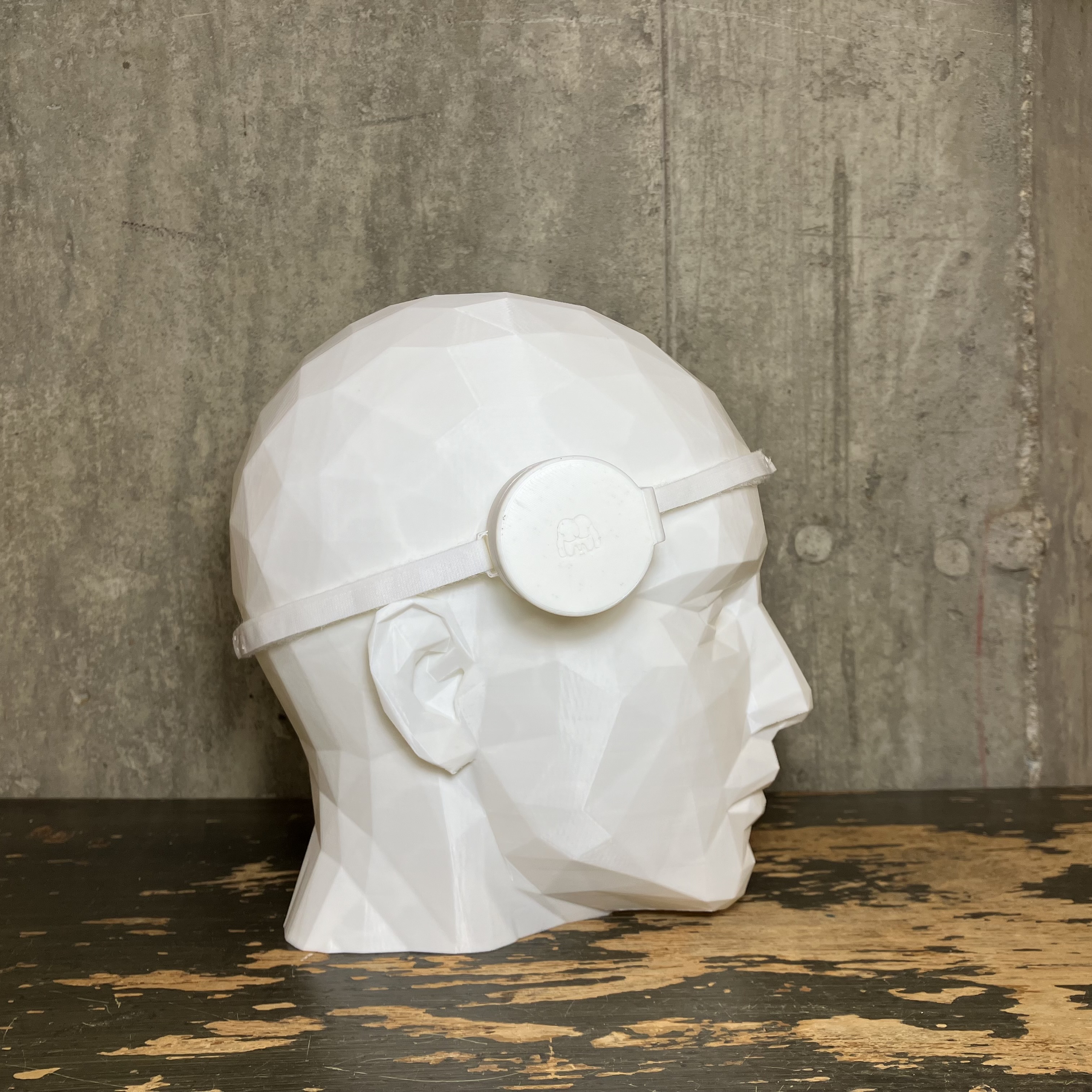 BCI on head model — front view