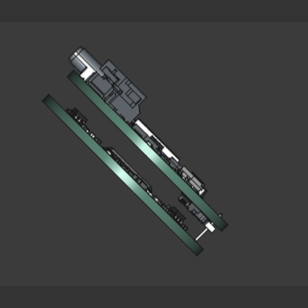 Dual-PCB system — profile view